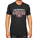Team Fan Apparel NFL Starting Fresh Short Sleeve Heather T-Shirt - Adult Sports Gear for Men and Women (San Francisco 49ers - Black, Large)