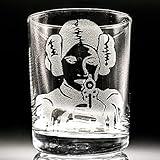 PRINCESS LEIA Engraved Whiskey Rocks Glass | Inspired by the Classic Sci-Fi Movie | Great Christmas Present Idea | Unqiue Jedi Bourbon Gift for Space & Science Fiction Fantasy Film Enthusiasts