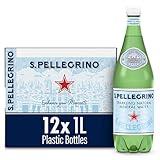 S.Pellegrino Sparkling Natural Mineral Water, 33.8 fl oz. Plastic Bottles (Pack of 12)