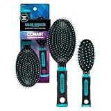 Conair Salon Results Hairbrush Set - Travel Hair Brush - Hairbrushes for All Hair Types - curly hair brush - hairbrush - detangler brush - Travel size + Full-size Brush