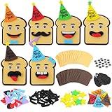 Dunzoom 12 Set New Year's Toast Magnet Craft Kits for Kids 2025 Happy New Year Art DIY Craft Kit New Year Party Favor Decoration Home Classroom Game Activities