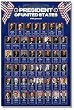 The Presidents of the United States 2024/2025 (Updated 47th President) 12x18 Inch Poster - Classroom Poster for U.S. History Learning