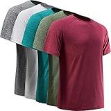 BALENNZ Workout Shirts for Men, Moisture Wicking Quick Dry Active Athletic Men's Gym Performance T Shirts