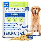 Native Pet Dog Vitamins & Supplements - 11-in-1 Multivitamin Powder for Dogs Food Topper - Collagen, Glucosamine, Probiotics, Omega & More- Supports Healthy Gut, Mobility & Overall Health -30 Scoops