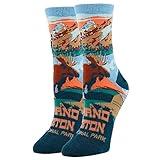 ooohyeah Women’s Funny National Parks Crew Socks, Crazy Novelty Cotton Dress Socks, Grand Teton, Size 5-10