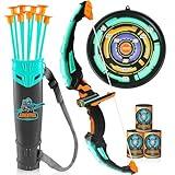 JOYIN Kids Bow and Arrow Set, LED Light Up Archery Toy Set with 9 Suction Cup Arrows, Target & Arrow Case, Indoor and Outdoor Hunting Play Gift Toys for Kids, Boys & Girls Ages 3-12