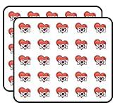 South Korea Art Heart Flag Travel Slogan Art Decor Sticker for Scrapbooking, Calendars, Arts, Kids DIY Crafts, Album, Bullet Journals 50 Pack