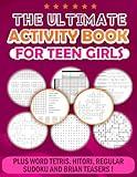 Feed Your Brain The Ultimate Activity Book for Teen Girls: 191 Puzzles including Word Search, Cryptogram, Sudoku, Crosswords and more in Levels Easy, ... or Challenging Fun! (8.5"x11",158 pages)