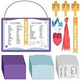 Motipuns 24 Sets Books of The Bible Craft Kit for Kids Religious Sunday School Crafts Christian Bible DIY Sticker Hanging Ornament for Classroom VBS Church Activities