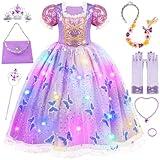 Meland Princess Dresses for Girls - Light Up Princess Costume for Little Girls, Halloween Costumes for Girls Toddler Age 3-8