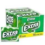 Extra Gum Spearmint Sugarfree Gum Bulk, Individually Wrapped, Perfect for Fresh Breath at School, Work, and Travel 15 Count, Pack of 10