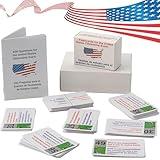 US Civic Test Flash Card 2025-100 USCIS Citizenship Flash Card (Questions & Answers) Bilingual Spanish English Naturalization Study Guide US Civics Test Flash Cards Bilingual Booklet Combo Set