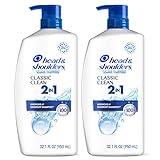 Head & Shoulders 2-in-1 Classic Clean Anti-Dandruff Shampoo & Conditioner Twin Pack, Paraben-Free, Color-Safe, Fresh Scent, 32.1 Fl Oz (Set of 2)