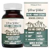 Flora Fulvic | Fulvic Acid + Humic Acid Complex – 550 mg |Mined in Utah, Prehistoric Deep Earth Extract | Immunity, Gut, Digestion – Natural Trace Mineral Complex, Fulvic Acid Supplement – 60 Capsules