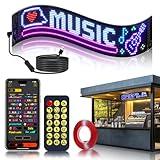 Galnolt Car LED Sign for Window, 23.4"x4.7" Programmable Flexible Scrolling Advertising LED Digital Sign Custom Stickers Electronic Message Board Display Screen for Business Store Truck Windshield ﻿