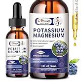 2 Pack Potassium Magnesium Supplement Liquid - High Absorption Calm Magnesium Complex 500mg & Potassium 99mg Plus Calcium, Vitamin D3, Zinc for Leg Cramps & Bone & Energy & Immune Support - 4 Fl oz