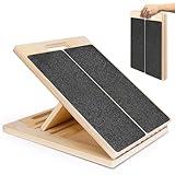 Portable Wooden Slant Board for Calf Stretching Squats Calf Stretcher Pilates Physical Therapy Equipment Adjustable Incline Board for Knees Ankle Heel Feet Leg