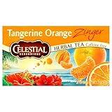 Celestial Seasonings Tangerine Orange Zinger Herbal Tea, Caffeine Free, 20 Tea Bags Box