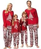 Ekouaer Family Matching Pajamas Sleepwear Long Sleeve 2 Pcs Pj Set Christmas Pajamas for Women