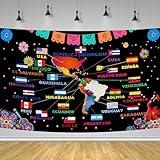 Hispanic Heritage Month Decorations Latin American Map Banner - Spanish Classroom Decorations, National Hispanic Heritage Month Decorations for Classroom, Bulletin Board, School, Office, and Home Wall Decor