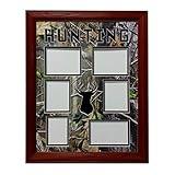 Northern Promotions LLC Real Tree APG Camouflage - Buck Deer Collage - Wall Art Wildlife Camo Hunting Decor, Hardwood Picture Frame - 6 Photo Openings - 14x18 Cherry Frame
