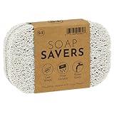 S&T INC. Bar Soap Holder for Kitchen, Bathroom, and Soap Dish, 4 Pack, White, 2.9 inches by 4.4 inches