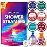 JoJowell Shower Steamers Aromatherapy - 21Pcs Shower Bombs Birthday Gifts for Women Essential Oil, Nasal Relief, Self Care Spa Gifts for Women, Christmas Gifts for Mom, Stocking Stuffers for Women