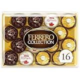 Ferrero Rocher, 16 Count, Premium Gourmet Assorted Hazelnut Milk Chocolate, Dark Chocolate and Coconut Chocolates, Chocolate Gift Box, 6.1 oz