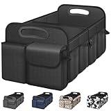 Femuar Car Trunk Organizer with Large Capacity Waterproof Car Accessories for Women & Men, Collapsible Trunk Organizer for Suv/Jeep/Sedan (Black, Standard)