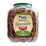 Utz Sourdough Specials Pretzels, Original, 63 oz. Barrel, Classic Pretzel Knot with Rich Sourdough Flavor, Resealable Container, Tasty Party Snack with Zero Cholesterol