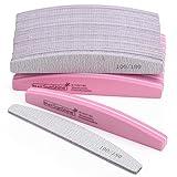 35 Count 100/180 Grit Nail Files and Buffers Kit, Reusable Sanding Buffing Blocks Sponge File Double Sides Emery Boards