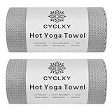 CYCLXY 2 Pack Hot Yoga Towels,Yoga Towels for Hot Yoga Non Slip,Microfiber Super-Absorbent Yoga Mats Towel, Pilates,Bikram,Yoga Gear, Lint Free Long Bath Towels,Waffle Bath Towels for Bathroom