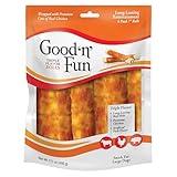 Good ‘n’ Fun Triple Flavor Rolls for Large Dogs, Treat Your Dog to Long-Lasting Chews Made with Beef Hide, Chicken and Artificial Pork Flavor, 6 Count