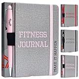 MaLetics – A6 Pocket Fitness Journal – Set 15 Goals, Track 93 Workouts, Measure Progress & Log 24 Personal Records – Sweatproof Design, Daily Planner & Exercise Log Book For Men & Women - Pink