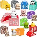 Learning Toys for 1,2,3 Year Old Toddlers, 20Pcs Farm Animals Toys Montessori Counting, Matching & Sorting Fine Motor Games, Christmas Birthday Easter Gift for Baby Boys Girls Age 12-18 Months