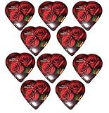 Valentine Rose Heart Shaped Chocolate Gift Box 2 oz (Pack of 10)