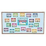 Fun Express Reading Genre Mini Bulletin Board Set - 21 Pieces - Educational and Learning Activities for Kids