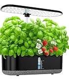 Large Hydroponics Growing System 14 Pods, Indoor Herb Garden with LED Grow Light, 5L Water Tank, Hydroponic Grow Kit with 3 Auto-Timers, Rotatable Light Panel, Spring Gardening Kit Gifts for Women Men