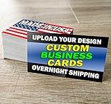 Custom Printed Business Cards - Fast TurnAround - MADE IN USA - Single or Double Sided - Full Color Premium Quality Printing Premium Paper Stock Gloss Finish