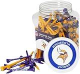 Team Golf NFL Minnesota Vikings Jar Of 175 Golf Tees 2-3/4" Golf Tees, 175 Pack, Regulation Size, Multi Team Colors