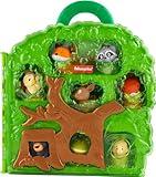 Fisher-Price Little People Toddler Toy Forest Friends Carry Case Playset with Animal Figures for Pretend Play Kids Ages 1+ Years