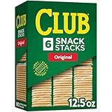 Club Snack Stacks Crackers, Lunch Snacks, Snack Crackers, Original, 12.5oz Box (6 Stacks)