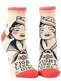 Blue Q Fun Ankle Socks, Fight Like a Girl