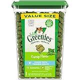 Greenies Feline Adult Dental Cat Treats, Catnip Flavor, 9.75 oz. Tub