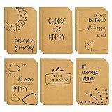 24 Pack Let's Be Happy Notebooks Bulk, Lined Happy Themed Journals for Kids Coworkers, Office Employee Gifts, Kraft Paper Material, School Supplies (80 Lined Page, 4 x 5.75 In)