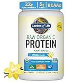 Vegan Protein Powder - Vanilla Protein Powder, Organic Protein Powder, 22g Plant Based Protein & BCAAs, Probiotics & Digestive Enzymes - Garden of Life Protein Powder, Gluten & Lactose Free 1.5 LB