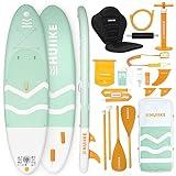 Inflatable Paddle Board with Premium Accessories - HUIIKE | Inflatable Paddle Boards for Adults with 2-in-1 Paddle, Kayak Seat | Stand Up Paddle Board Inflatable Great Stability Resistance | Sup Board