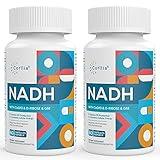 NADH 50mg + CoQ10 200mg + D-Ribose 150mg Supplement, Enhance NAD+ Supplement for Energy, Fatigue, Reduced Nicotinamide Adenine Dinucleotide, 120 Veggie Capsules