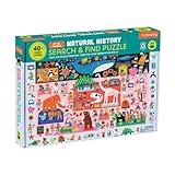 Mudpuppy Natural History Museum — 64 Piece Search & Find Puzzle Jigsaw Puzzle Featuring Present Day and Prehistoric Animals and Over 40 Hidden Images to Find for Ages 4+