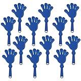 Beistle 12 Piece Plastic Hand Clappers Noisemakers Party Favors School Spirit Supplies Sports Birthday Party Favors,Blue